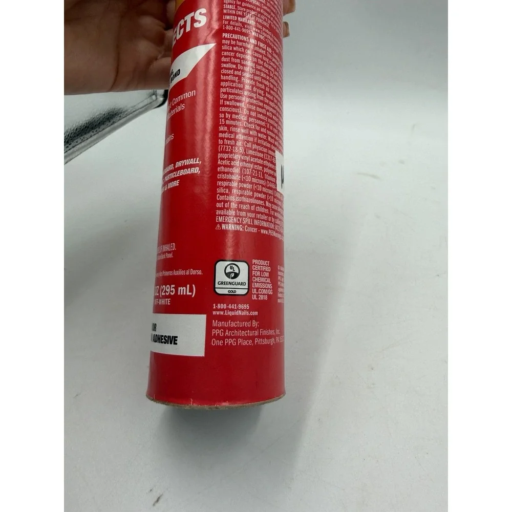 Liquid Nails Interior Projects Construction Adhesive Off-White, 10 oz